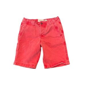 ABERCROMBIE‎ & FITCH Men's Button Fly CHINO  ShortS  Size 30 Red RN #75654